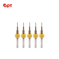 Forets micro en carbure de tungstène OPt pour PCB, 0,1-3,175 mm, finition aluminium, foret hélicoïdal jaune avec butée de profondeur, garantie 3 ans, CNC