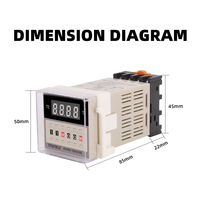 Minuteur numérique LED DH48S-2Z DH48S-1Z DH48S-S, relais temporisé à temporisation de mise sous tension AC110V 220V DC 12V 24V avec base de relais DH48S