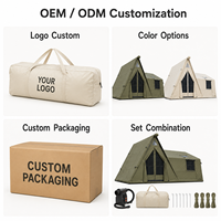 Carpa Inflable para Acampar de 3 a 8 Personas, para las 4 Estaciones, Resistente al Viento y a la Lluvia, con 12.6 Ventanas de Techo, para Familias, OEM/ODM, de Fácil Montaje