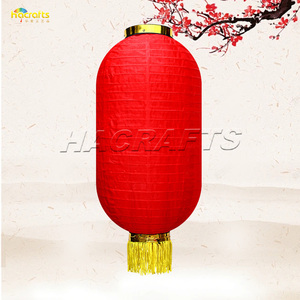 Đèn lồng năm mới trang trí đèn lồng nhiều màu Đèn lồng lụa hình dài màu đỏ Trung Quốc truyền thống trang trí tiệc - Product Image 1