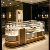 Holz-Schmuckvitrine mit LED-Beleuchtung, Umweltfreundliches & Langlebiges Design für Juweliergeschäfte