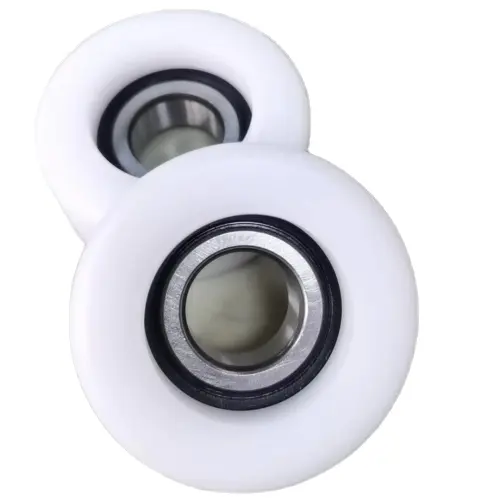 wear resistant anticollision different sizes 608 pom plastic coated sealed type roller wheel bearing