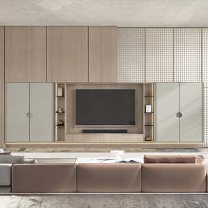 Living Room TV Stand Modern Luxury Cabinet Wall Mounted <b>Floating</b> Wooden <b>Unit</b> Furniture With Projector Storage - Product Image 5