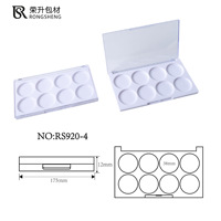 Boîtes d'emballage personnalisées en plastique transparent blanc pour fards à paupières et palettes, fabriquées avec des matériaux recyclés pour usage cosmétique