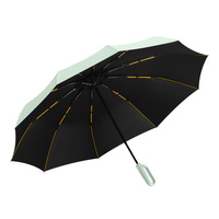 Nouveau Parapluie Pliant de Haute Qualité avec Poignée Verrouillable Semi-Automatique 3 Pliages 10 Baleines en Nylon 190T pour Cadeau d'Affaires
