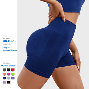 Pantalones cortos OEM personalizados de cintura alta para mujer, ropa de gimnasio sin costuras, pantalones cortos de yoga para Fitness, ropa con logotipo personalizado, pantalones cortos de gimnasio sin costuras para mujer - Product Image 4