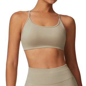 Sujetador Deportivo de Compresión para Mujer, Ligero, con Soporte, Cuello Cuadrado, Sin Costuras, Secado Rápido, Transpirable, de Spandex para Yoga - Product Image 2