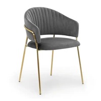 Chaise de cuisine rembourrée de qualité supérieure fabriquée en Italie avec base en acier laqué Produit italien pour salle à manger