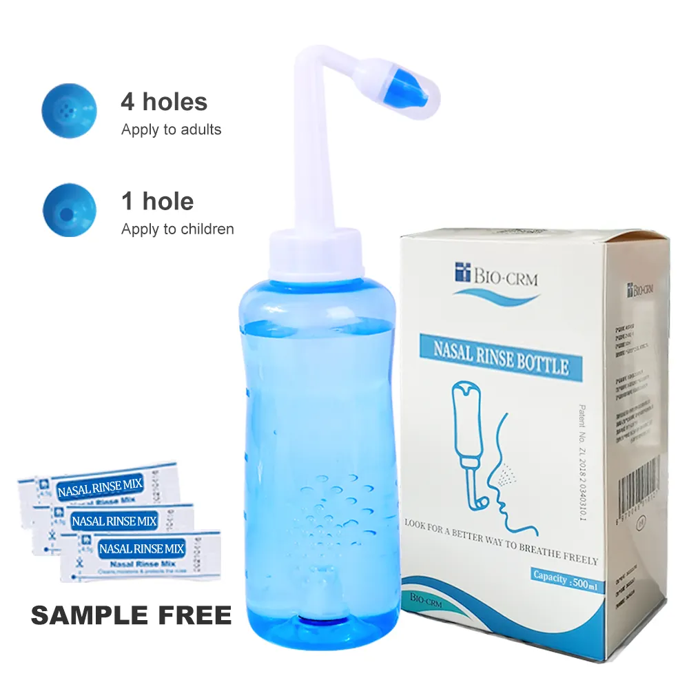 Pp Hoge Kwaliteit Draagbare Neusspoelfles Neusreiniger Neusspray Fles Nasale Was Plastic Spoelfles 500Ml