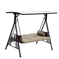 Balançoire de jardin 3 places haut de gamme pour adultes – Mobilier d'extérieur, chaise suspendue pour patio