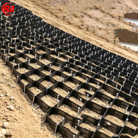Геосетка HDPE от производителя для укрепления основания при расширении автомагистралей
