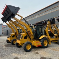 Prix usine Grande Rétrocaveuse 4x4 avec pelle avant et pelle arrière
