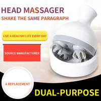 Masseur facial électrique sans fil EMS, nœuds de massage pétrissants, masseur de tête portable, nettoyage en profondeur