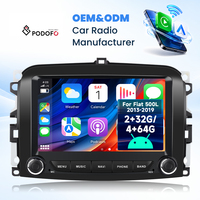 Radio Mobil Android Podofo 7-inci 2+32/4+64G 2 Din untuk Fiat 500L 2013-2019 Wireless Carplay/Android Auto Dual Knobs ODM Grosir