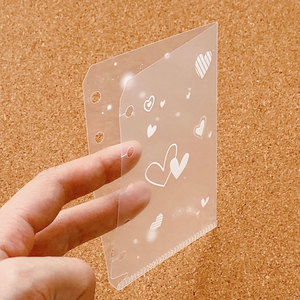 A8 M5 PVC không thấm nước năm lỗ Chất kết dính túi bên trong giá rẻ thời trang trong suốt chất kết dính Set PP bên trong trang - Product Image 3