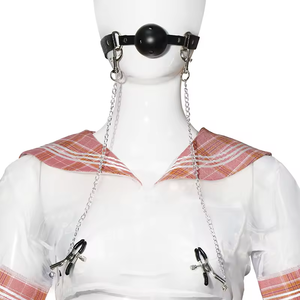 BDSM - Mordaza de Bola Ajustable con Correa de PVC, Mordaza Negra Transpirable para la Boca, Juguete de Bondage para Adultos, Juego de Roles Dominante y Súbdito para Parejas - Product Image 6