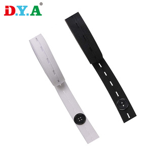 Stock <span class=keywords><strong>20mm</strong></span> Blanc Noir Ajustable Tricoté Boutonnière Élastique pour Femmes Enceintes Vêtements Pantalons Ceinture - Product Image 3
