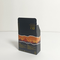 Emballage de parfum de luxe personnalisable, écologique, recyclable, anti-rayures, noir mat, estampage à chaud or, papier artistique gaufré