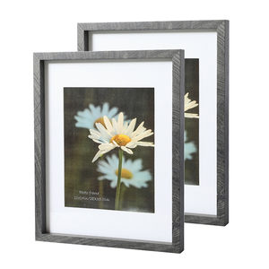 Bán Hot handmade tùy chỉnh kích thước A1,A2,A3,A4,A5,4x6,5x7,6x8,8x10,11x14,12x16,16x20 Đen MDF gỗ hình ảnh khung ảnh với matboard - Product Image 1