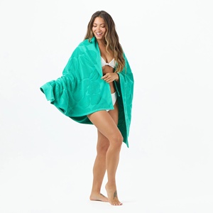 <span class=keywords><strong>Aloha</strong></span> Style Luxury Jacquard Terrycloth Toalla de baño Natación <span class=keywords><strong>Surf</strong></span> Patrón de flores Toalla de algodón Toalla de playa - Product Image 4