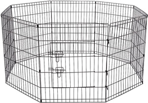 Corralito de jardín al aire libre Bangke, perrera para cachorros, valla plegable portátil de Metal grande para perros - Product Image 5