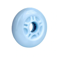Patins à roulettes en PU résistant à l'usure, roues lumineuses en ligne, roues clignotantes de 64 mm/80 mm en stock