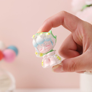 Blind <b>Box</b> Mini Cartoon Resin Figurine <b>Floral</b> Design Home Decoration Desktop Ornament For Girls Bedroom Living Room - Product Image 2