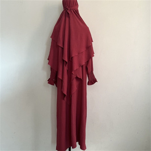 Nuovo <span class=keywords><strong>abbigliamento</strong></span> da <span class=keywords><strong>donna</strong></span> <span class=keywords><strong>moderno</strong></span> Plus Size islamico in poliestere Hijab modesto musulmano preghiera Abaya Set foulard per Abaya <span class=keywords><strong>moderno</strong></span> - Product Image 4