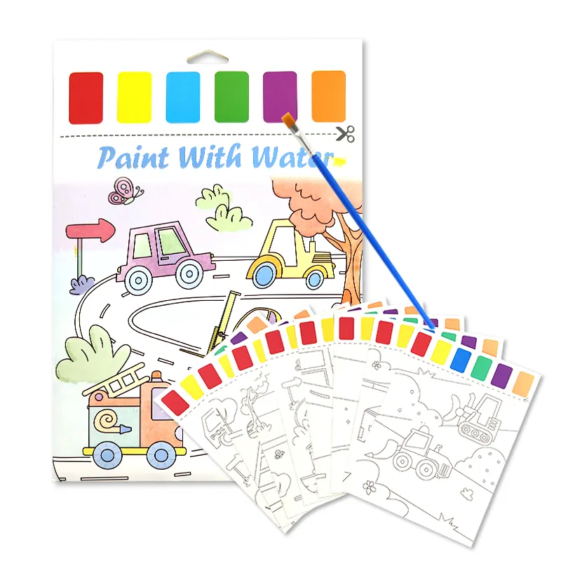 2023 tự làm tùy chỉnh thiết kế 8 tấm Acrylic sơn dầu màu nước cuốn sách tô màu cho trẻ em