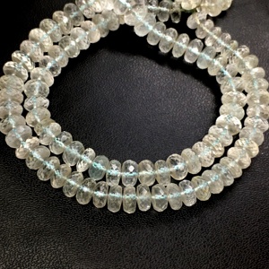 Haute qualité aigue-marine Rondelle forme à facettes pierres précieuses en vrac perles coupées classique meilleur prix par carat mode colliers de perles - Product Image 4