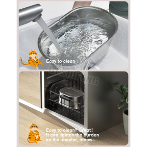 Fontanella d'Acqua per Gatti in Acciaio Inox, Silenziosa, Elettrica, Intelligente, Distributore Automatico per Interni - Product Image 4