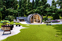 Maisons préfabriquées rondes, maisons modulaires, maison préfabriquée en forme de dôme rond, maison capsule ronde, mini-maison, cabane préfabriquée pour hôtel de villégiature