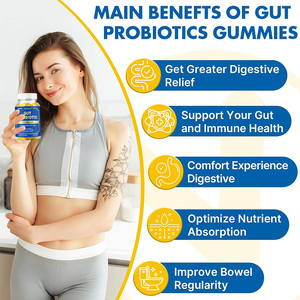 Gomitas Veganas 8 en 1 de Marca Privada, Sin Azúcar, con Sabor Natural a Piña, Suplemento de Fibra Dietética, Prebiótico y Probiótico para la Salud Intestinal - Product Image 3