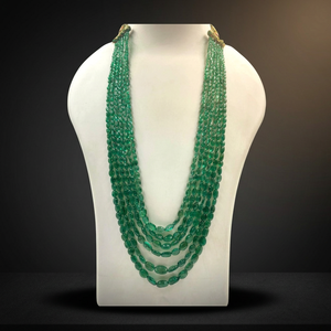 Collar de Cuentas de Esmeralda Natural de Zambia, Hecho a Mano, Altamente Pulido, 6mm-10mm, Cuentas de Pepita Verde Vintage, Joyería de Moda - Product Image 2