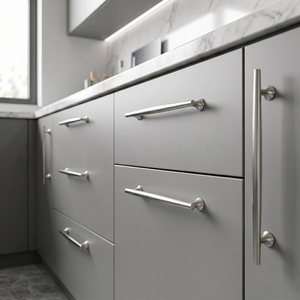 Modern Cabinet Pulls Solid Zinc Alloy Drawer Bar Handles Brushed Satin Nickel Furniture Pulls for Cabinets Wardrobe Dresser - Product Image 5