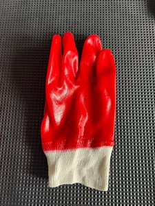 <span class=keywords><strong>Gants</strong></span> <span class=keywords><strong>de</strong></span> travail industriels rouges en nitrile, forme Luokou, anti-choc, anti-chimiques, imperméables, antidérapants, sans silicone, résistants à l'huile - Product Image 2