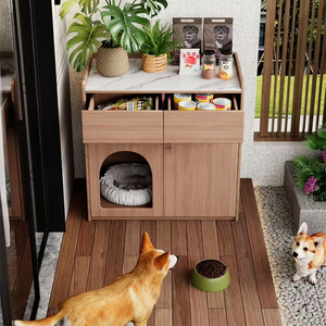 Mueble de entrada al por mayor para sala de estar, patio, hogar, casa para gatos y <span class=keywords><strong>perros</strong></span>, mueble de almacenamiento lateral de madera moderno - Product Image 4