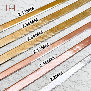 Erringbone-Cadena de eslabones de 18K para mujer, Gargantilla antigua de 18K - Product Image 3