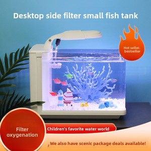 ตู้ปลาแก้วแบบโค้งงอทันสมัย ไม่ใช้น้ำ พร้อมระบบก<span class=keywords><strong>ร</strong></span>องด้านข้าง สำหรับเลี้ยงปลาทอง เหมาะสำห<span class=keywords><strong>ร</strong></span>ับใช้ในห้องนั่งเล่นและห้องนอน - Product Image 2