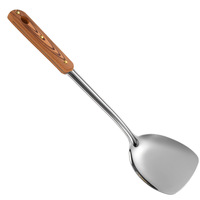 Ensemble d'ustensiles de cuisine en acier inoxydable résistant à la chaleur, épaissi, antidérapant, design moderne et minimaliste, spatule et cuillère
