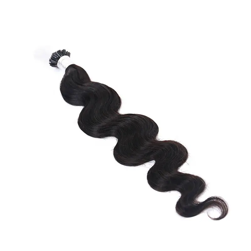 Deep Wave High Quality 12A Natural Black 100% Afro Bulk Human Hair 10-30inches Body Wave I Tip Extensions Hair