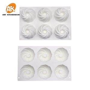AK 6 cavità spirale 3D Mousse al <span class=keywords><strong>Silicone</strong></span> <span class=keywords><strong>stampi</strong></span> <span class=keywords><strong>per</strong></span> dolci da forno utensili da cucina strumenti <span class=keywords><strong>per</strong></span> decorare torte stampo <span class=keywords><strong>per</strong></span> sapone al cioccolato fai da te MC-126 - Product Image 4