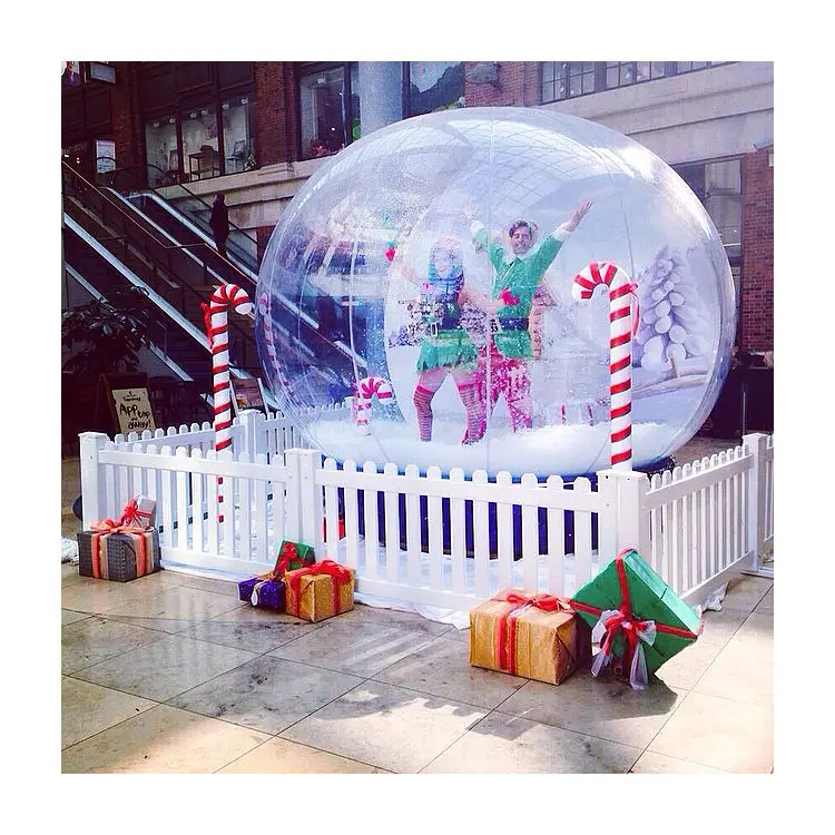 Индивидуальный размер, привлекательные рождественские гигантские человеческие размеры, снежный шар, надувные снежные шары с выдувкой снега