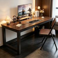ZYCY Bureau d'ordinateur portable au design moderne avec structure en bois, station de travail facile à assembler, durable, personnalisable, table de salle à manger ou de bureau pour la maison