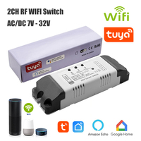Interrupteur intelligent WiFi 2CH AC/DC 7V-32V, prise en charge de la télécommande 433MHz