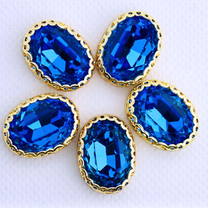 Hình bầu dục <span class=keywords><strong>3D</strong></span> hình dạng thả thủy tinh pha lê may trên Rhinestone keo-on <span class=keywords><strong>Motif</strong></span> trực tiếp từ nhà máy cho váy cưới giày túi hàng may mặc - Product Image 5