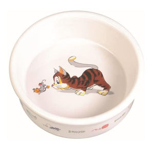Calcomanía logotipo personalizado Ro Pet Cat Feeder tazón de cerámica blanca para perros Bienvenido personalizado para regalo de promoción - Product Image 3