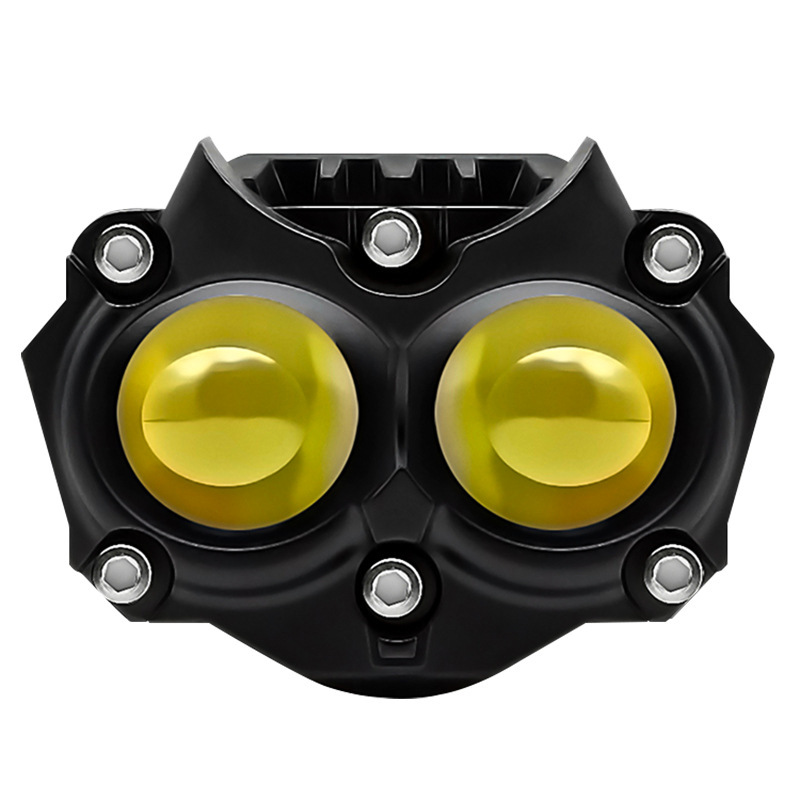 Owl 60W Electric Motorcycle LED Spotlight High-Power 6000k Two-Color Flashing Work Light Front Bumper Roof Light for Off-Road
