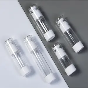 200 мл роскошная белая безвоздушная пластиковая бутылка с насосом, уникальная пустая баночка для крема для лосьона, упаковка для ухода за кожей