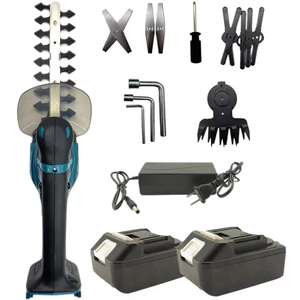Sécateur de jardin sans fil 21V 150W <span class=keywords><strong>à</strong></span> batterie lithium, mini-tondeuse portative pour haies et pelouses, taille-haies et sécateur d'élagage domestique - Product Image 4